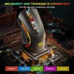 Redragon M602 Gaming Mouse, Ergonomic RGB Gaming Mouse Wired with 7200 Adjustable DPI, 9 Programmable Buttons, Professional Software for Gamer Office [Black] - Image 4