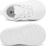 MORENDL Toddler Slip On Sneakers Baby Walking Shoes Non-Slip Breathable Unisex Pink Mesh Lace-Up Athletic Sneakers Infant Running Shoes - Image 5