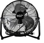 Comfort Zone Cradle Floor Fan, 12 inch, 3 Speed, High Velocity, 180 Degree Adjustable Tilt, All-Metal, Carry Handle, Rubber Feet, Airflow 15.42 ft/sec, Ideal for Home, Bedroom & Office, CZHV12B - Image 3