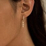 Gold Dangle Earrings for Women,Christmas Gifts Jewelry Dainty Earring 14K Gold Plated Drop Earrings for Women Trendy Hypoallergenic CZ Dangling Earring - Image 3