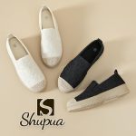 Shupua Womens Slip on Shoes Stylish Lace Casual Loafers Lightweight Platform Sneakers Comfortable Spring Flat Shoes for Office, Work - Image 7
