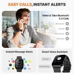 Smart Watch for Women Men,(Answer/Make Call) 1.83'' HD Fitness Activity Tracker Smartwatch for Android iPhone iOS Compatible,IP68 Waterproof Step Counter Watch with Sleep Monitor/120+ Sports Modes - Image 3