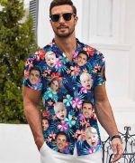 Custom Hawaiian Shirt W/Face for Men Personalized Funny Button Down Hawaiian Shirts w/Photo Tropical Beach Shirts - Image 4