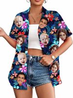 Custom Hawaiian Shirt W/Face for Men Personalized Funny Button Down Hawaiian Shirts w/Photo Tropical Beach Shirts - Image 6
