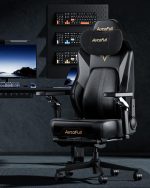AutoFull M6 Gaming Chair, Ergonomic Office Chair with Ventilated Heating, AUTO Dynamic Tracking Lumbar Support, 6D Adjustable Armrests and Footrest (Black) - Image 3