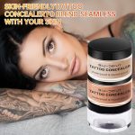 Tattoo Cover Up Makeup Waterproof – 2 Color Long Lasting Tattoo Concealer for Body, Scars, Spots & Vitiligo, Sweatproof Full Coverage Concealer for Flawless Skin - Image 4