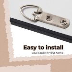 LFT HUIMEI2Y Door Mirror Full Length, Wall-Mounted Mirror Rectangle Tall with Engraving Frame for Bedroom, Living Room, Dressing Room, Black 50" x14" - Image 4