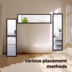LFT HUIMEI2Y Door Mirror Full Length, Wall-Mounted Mirror Rectangle Tall with Engraving Frame for Bedroom, Living Room, Dressing Room, Black 50" x14" - Image 5