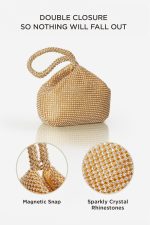 BABEYOND Women's Rhinestone Clutch Evening Bags Sparkly Glitter Triangle Purse for 1920s Party Prom Wedding - Image 3