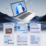 HP 17 Laptop PC, 17.3" HD+ Touchscreen, AMD Ryzen 5 7430U, 16GB RAM, 1TB PCIe SSD, Fingerprint Reader, Backlit KB, Webcam, HDMI, Wi-Fi 6, Win11 Home, Bundle with PCO Notebook Fold Radiator, Cooler - Image 3