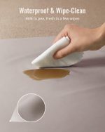 Blissful Diary Vegan Leather Baby Play Mat, 50x50 Thicken Foam Cushioned & Waterproof Playpen Mat for Infants and Toddlers, Stylish and Just Wipe-Clean Playmat for Baby Play on Floor, Taupe - Image 4