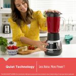 Black+Decker Quiet Blender with 6-Cup Cyclone Glass Jar, 3 Speeds + 3 Functions & Serrated Blade Technology for Faster Blending, Pulse Button and 24-oz Personal Jar, 900W - Image 4