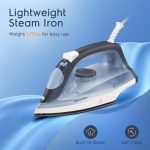 BEAUTURAL Steam Iron for Clothes, Non-Stick Soleplate, Burst of Steam, Spray Mist, Self-Cleaning, Anti-Calcium, Anti-Drip, Easy Temperature Control, Light Weight, 1200 Watts - Image 3