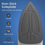 BEAUTURAL Steam Iron for Clothes, Non-Stick Soleplate, Burst of Steam, Spray Mist, Self-Cleaning, Anti-Calcium, Anti-Drip, Easy Temperature Control, Light Weight, 1200 Watts - Image 4