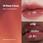 HINCE Raw Glow Lip Tint - Stain Glazed, Glossy Dewy Lip Gloss, Non Sticky & Long Wearing for Natural Glass Glow, Hydrating, Moisturizing Liquid Lipstick, Vegan, 0.13 fl.oz. (RAW COCO, 14) - Image 3