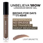 L'Oreal Paris Unbelieva-Brow Longwear Waterproof Tinted Brow Gel, Smudge-resistant, Transfer- Proof, Quick Drying, Easy and quick application with precise brush, Light Brunette, 0.15 fl. oz. - Image 4
