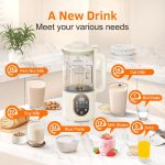 Beyn 60oz Nut Milk Maker Machine with 48 Titanium Blades, 10-in-1 Automatic Nut Milk Maker, Soy Milk Maker with Delay Start&Keep Warm, Almond Milk Maker for Homemade Oat, Milk Shake - Image 3