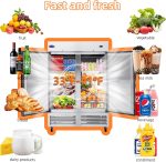 54" W Commercial Refrigerator with 2 door Stainless Steel 49 Cu. Ft Reach-in Refrigerator 6 Adjustable shelves Fan Cooling Fridge for Restaurant, Commercial Kitchen, Shop, ETL Certification - Image 3