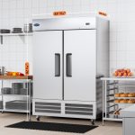 54" W Commercial Refrigerator with 2 door Stainless Steel 49 Cu. Ft Reach-in Refrigerator 6 Adjustable shelves Fan Cooling Fridge for Restaurant, Commercial Kitchen, Shop, ETL Certification - Image 4