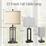 ROTTOGOON 27.5 Tall Farmhouse Table Lamps with USB C + USB A Charge Ports, Rustic Living Room Lamps Set of 2, Black Industrial End Table Lamp for Bedroom Living Room Nightstand (Oil-Rubbed Bronze) - Image 3