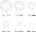 Shappy 32 Pcs Acrylic Mirror Wall Stickers Removable Round Wall Decal Circle Mirror Tiles for Home Bathroom Living Room Bedroom TV Background Decor(Silver,Small Size) - Image 3