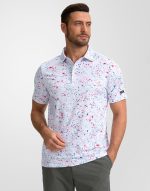 Obla Mens Golf Polo Shirts Short Sleeve Dry Fit Performance Moisture Wicking Casual Print Collared Golf Shirts for Men - Image 3