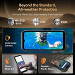 OSCAL Marine 2 Rugged Phone (2025),11000mAh Rugged Smartphone, NFC, 24GB +256GB/ 2TB TF, Android 15 Phone, 90HZ,18W, 16+8MP, Gemini AI Gaming Phones, IP69K Protection,6.56"HD, Dual SIM/1TF Slots,Black - Image 3