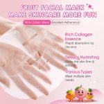 14 Pack Fruit Face Masks Skincare for Kids, Sheet Hydrating Facial Mask for All Skin Types, Bulk Collagen Face Mask for Women Skin Care, Birthday Party Spa Gifts for Teens Girls - Image 3