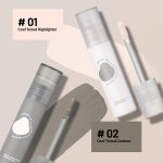 2 Pcs Cool Toned Grey Liquid Contour and Highlighter Stick, Cold Gray Cream Bronzer Blendable & Smooth Matte Finish, Long Lasting Face Shaping Contour Illuminator Brightening Makeup - Image 4