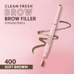 Covergirl Clean Fresh Brow Filler Pomade, 400 Soft Brown, Eyebrow Pencil, Ultra-Precise Tip, Creamy Formula, Highly Pigmented, Soft Matte Finish, Vegan Formula, 0.007oz - Image 3