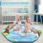 Baby Gym Play Mat, 8-in-1 Tummy Time Mat & Ball Pit with 6 Toys, Washable Baby Activity Play Mat for Visual, Hearing, Sensory, Motor Development, Baby Toys Gift for Toddler Infant 0-3-6-9-12 Months - Image 4