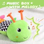 Baby Toys 0 to 12 Months, Musical Stuffed Animal Activity Soft Toys with Multi-Sensory Crinkle, Rattle and Textures, Infant Tummy Time Toys for Newborn Boys Girls, Caterpillar, Green - Image 3