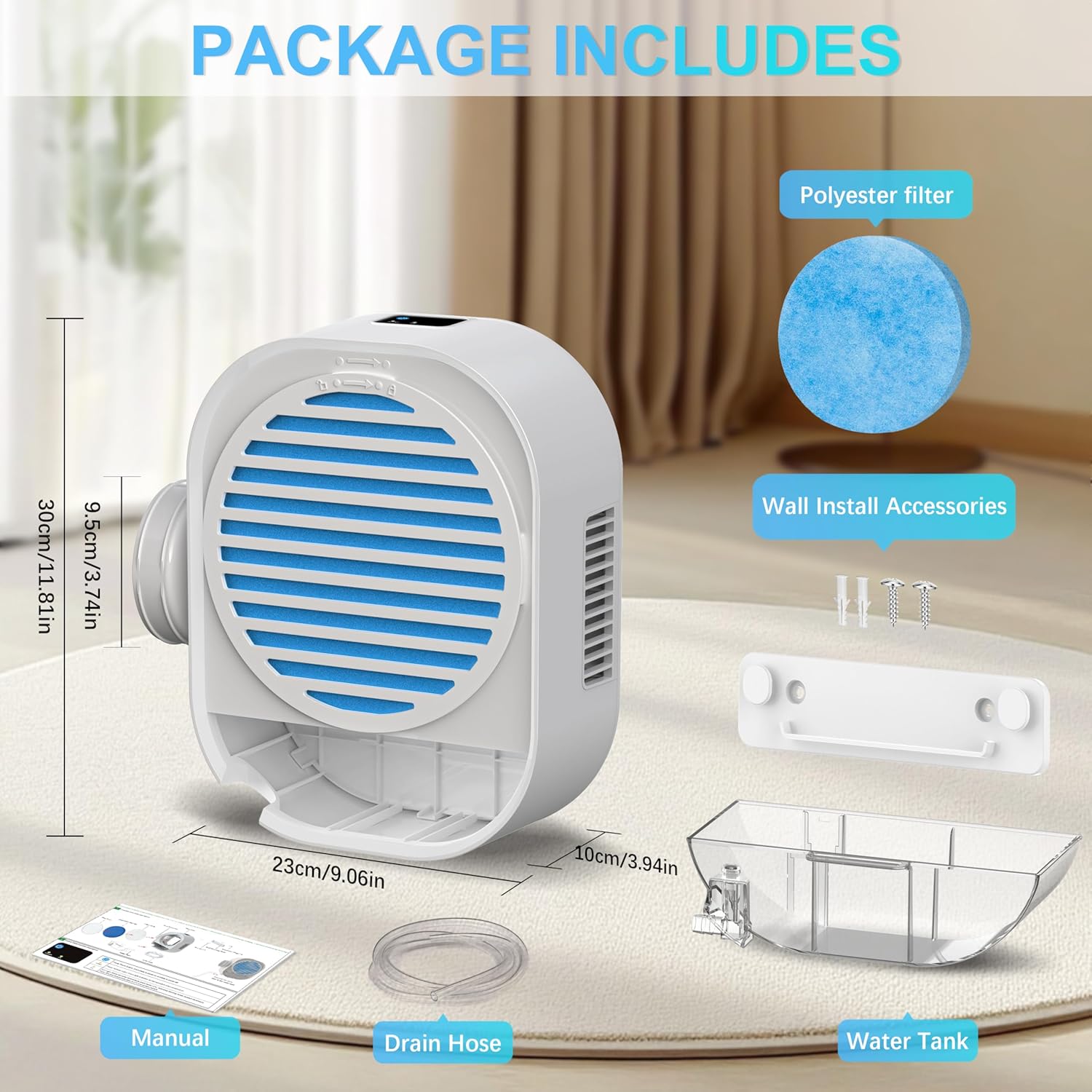 4-in-1 Indoor Dryer Vent with Dehumidifier for Protect Furniture, Dryer Vent Kit for Electric Dryers, Stainless Steel Screen Filter, Lint Trap,Polyester Filter and Visual Water Tank - Image 3