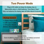 Small Digital Alarm Clock, Mirror Surface LED Electronic Clocks with Large Display, Adjustable Brightness and Snooze Model for Bedroom, Desk, Office, White Digit - Image 3