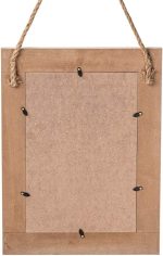 DECORKEY Rectangle Wall Mirror for Bathroom, Distressed White Wood Decor with Hanging Rope for Rustic Home Decor, Vanity, Living Room 12"×16" - Image 4