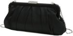 CHARMING TAILOR Classic Pleated Satin Clutch Bag Diamante Embellished Formal Handbag for Wedding/Prom/Black-Tie Events - Image 3