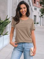 AUTOMET Women's Short Sleeve Shirts Dressy Lace Summer Tops 2025 Spring Trendy Casual T-Shirts Cute Work Outfits Blouses - Image 3