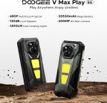 DOOGEE V Max Play 5G Rugged Phone with 100 Lumens Projector,36GB+512GB,200MP+32MP Camera,20500mAh/45W,Dimensity 7300 Rugged Smartphone,6.78" FHD+120Hz,1200LM Dual Camping Lights,WiFi6E/NFC/Widevine L1 - Image 3