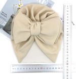 Baby Turban Big Hair Bow Baby Hat Baby Girl Soft Beanie Cap Newborn Infant Toddler Kid Headwrap - Image 3