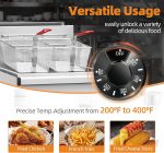 Commercial Gas Floor Fryer with 2 Baskets, 120000 BTU Propane Gas Fryer-Only Commercial Use, 4 Heating Tubes, 55 lb Oil Capacity Deep Fryer for Restaurants, Fast Food, Food Trucks - Image 3