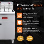 Commercial Gas Floor Fryer with 2 Baskets, 120000 BTU Propane Gas Fryer-Only Commercial Use, 4 Heating Tubes, 55 lb Oil Capacity Deep Fryer for Restaurants, Fast Food, Food Trucks - Image 5