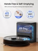 Lefant LiDAR Robot Vacuum and Mop Combo, 45-Days Self-Emptying, 6000Pa Scution, 190°PSD Obstacle Avoidance, Multi-Floor Mapping, No-Go Zones,140 Mins Runtime，WiFi/Alexa/APP/iWatch, M2 Plus, Black - Image 3