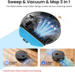 Lefant LiDAR Robot Vacuum and Mop Combo, 45-Days Self-Emptying, 6000Pa Scution, 190°PSD Obstacle Avoidance, Multi-Floor Mapping, No-Go Zones,140 Mins Runtime，WiFi/Alexa/APP/iWatch, M2 Plus, Black - Image 4