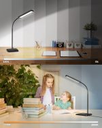 LEPOWER Desk Lamp, 800LM LED for Home Office, 12W Reading for Desk, Eye-Caring Light, Touch Table Gooseneck Lamp, 50 Lighting Modes, Bright for Bedroom, Study (Black) - Image 6