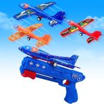 3 Pack Airplane Launcher Toys, 2 Flight Modes LED Foam Glider Catapult Plane, Outdoor Flying Toy for Kids, Birthday Gifts for Boy Girl 6+ Year Old, B-Day Party Supplies - Image 2