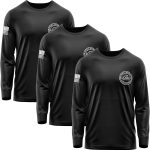 3 Pack Custom Shirts for Men, Long Sleeve Hi Visibility T Shirt Safety Customized Workwear Company Uniform Tops Black - Image 2