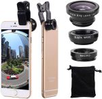3 in 1 Cell Phone Camera Lens Kit Wide Angle Macro Fisheye Lens Universal for Smart Phones iPhone Samsung Android - Image 2