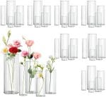 40pcs Glass Vase for Centerpieces, 4,6,7.5,8,10 inch Tall Clear Cylinder Flower Vase Bulk Floating Candle Holder for Wedding Table Home Décor and Party - Image 2