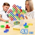48 Pcs Game Gifts, Balance Stacking Blocks Game，Perfect for Family, Parties, Travel,Boys Girls Gifts，Novelty Toy Gift for Kids or Friends - Image 2