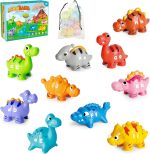 52 PCS Dinosaur Alphabet Learning Toys for Toddlers Kids 3-5, 10 Different Dinosaur Figures, Double Sided ABC Matching Game, Preschool Activities Montessori Fine Motor Toys for Toddlers Kids - Image 2
